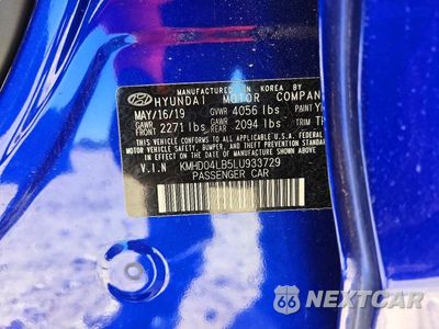 Zdjęcie 12 z 12 samochodu: 2020 HYUNDAI ELANTRA SPORT VIN:KMHD04LB5LU933729 - miniatura