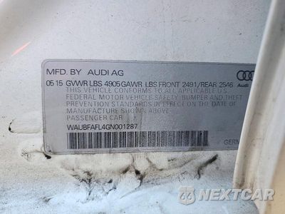 Zdjęcie 12 z 12 samochodu: 2016 AUDI A4 PREMIUM S-LINE VIN:WAUBFAFL4GN001287 - miniatura