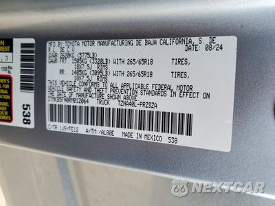 Zdjęcie 12 z 12 samochodu: 2024 TOYOTA TACOMA TRD SPORT VIN:3TMKB5FN0RM012064 - miniatura