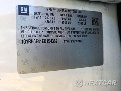 Zdjęcie 12 z 12 samochodu: 2014 CHEVROLET VOLT VIN:1G1RH6E41EU154367 - miniatura