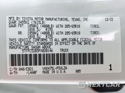 Zdjęcie 12 z 12 samochodu: 2023 TOYOTA TUNDRA TRD PRO HV VIN:5TFPC5DB5PX020146 - miniatura
