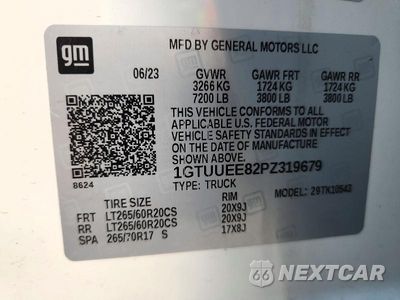 Zdjęcie 12 z 12 samochodu: 2023 GMC SIERRA K1500 AT4 VIN:1GTUUEE82PZ319679 - miniatura