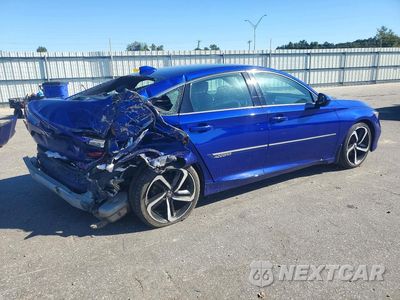 Trzecie zdjęcie samochodu z tyłu: 2018 HONDA ACCORD SPORT VIN:1HGCV1F37JA137651 - miniatura