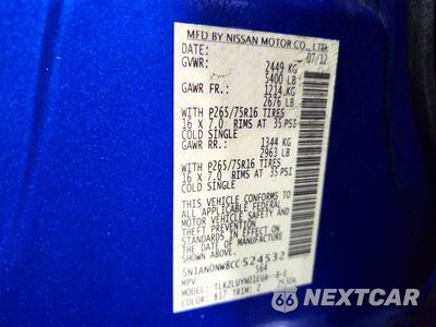 Zdjęcie 12 z 12 samochodu: 2012 NISSAN XTERRA PRO-4X VIN:5N1AN0NW8CC524532 - miniatura