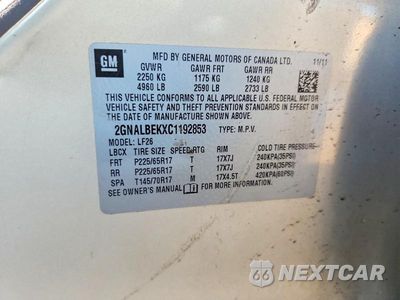 Zdjęcie 13 z 13 samochodu: 2012 CHEVROLET EQUINOX LS VIN:2GNALBEKXC1192853 - miniatura
