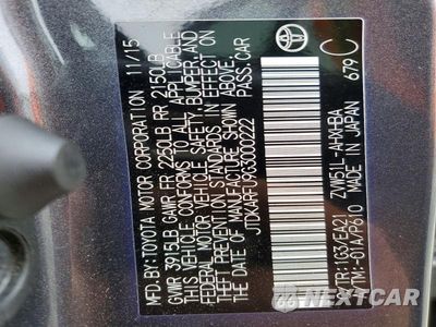 Zdjęcie 13 z 13 samochodu: 2016 TOYOTA PRIUS THREE TOURING VIN:JTDKARFU9G3000222 - miniatura