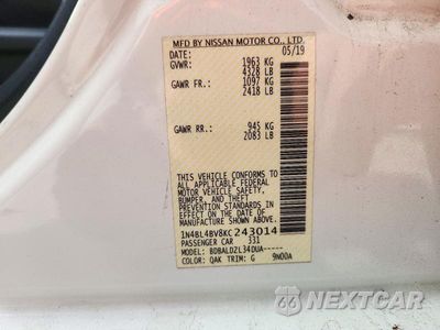 Zdjęcie 12 z 12 samochodu: 2019 NISSAN ALTIMA VIN:1N4BL4BV8KC243014 - miniatura
