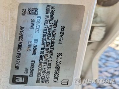 Zdjęcie 12 z 12 samochodu: 2022 CHEVROLET SPARK 1LT VIN:KL8CD6SA8NC010798 - miniatura