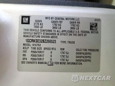 Zdjęcie 12 z 12 samochodu: 2011 CHEVROLET SILVERADO K1500 LT VIN:1GCRKSE32BZ266523 - miniatura