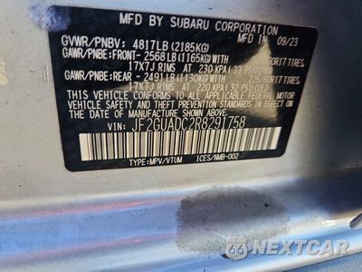 Zdjęcie 12 z 12 samochodu: 2024 SUBARU CROSSTREK PREMIUM VIN:JF2GUADC2R8291758 - miniatura
