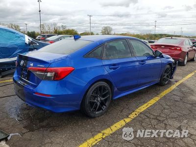 Trzecie zdjęcie samochodu z tyłu: 2022 HONDA CIVIC SPORT VIN:2HGFE2F54NH564197 - miniatura