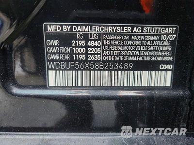 Zdjęcie 12 z 12 samochodu: 2008 MERCEDES-BENZ E 350 VIN:WDBUF56X58B253489 - miniatura