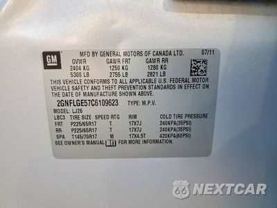 Zdjęcie 12 z 12 samochodu: 2012 CHEVROLET EQUINOX LTZ VIN:2GNFLGE57C6109623 - miniatura