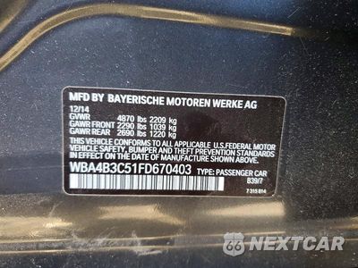 Zdjęcie 13 z 13 samochodu: 2015 BMW 435 XI GRAN COUPE VIN:WBA4B3C51FD670403 - miniatura