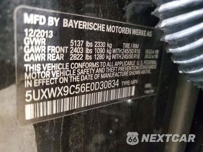Zdjęcie 13 z 13 samochodu: 2014 BMW X3 XDRIVE28I VIN:5UXWX9C56E0D30834 - miniatura