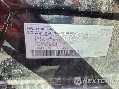 Zdjęcie 12 z 12 samochodu: 2008 AUDI A4 2.0T QUATTRO VIN:WAUDF78E08A064583 - miniatura