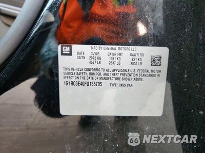 Zdjęcie 12 z 12 samochodu: 2015 CHEVROLET VOLT VIN:1G1RC6E40FU133705 - miniatura