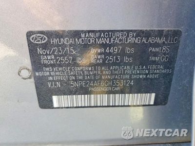 Zdjęcie 12 z 12 samochodu: 2016 HYUNDAI SONATA SE VIN:5NPE24AF6GH353124 - miniatura