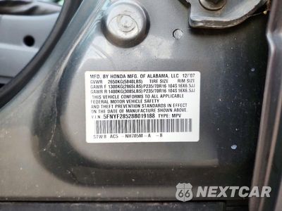 Zdjęcie 13 z 13 samochodu: 2008 HONDA PILOT EXL VIN:5FNYF28528B019188 - miniatura