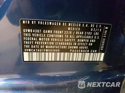 Zdjęcie 12 z 12 samochodu: 2015 VOLKSWAGEN GOLF SPORTWAGEN TDI S VIN:3VWCA7AU1FM503009 - miniatura