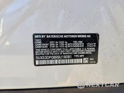 Zdjęcie 14 z 14 samochodu: 2024 BMW X3 XDRIVE30I VIN:5UX53DP08R9U18081 - miniatura