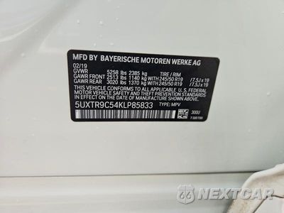 Zdjęcie 14 z 14 samochodu: 2019 BMW X3 XDRIVE30I VIN:5UXTR9C54KLP85833 - miniatura