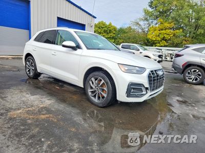 Czwarte zdjęcie samochodu z boku: 2021 AUDI Q5 PREMIUM PLUS VIN:WA1BAAFY6M2006365 - miniatura