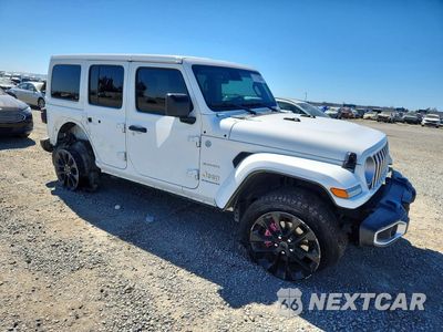 Czwarte zdjęcie samochodu z boku: 2024 JEEP WRANGLER SAHARA 4XE VIN:1C4RJXP69RW270071 - miniatura