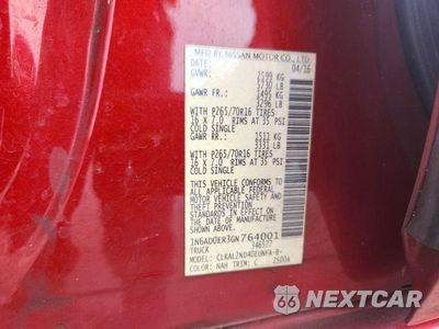 Zdjęcie 12 z 12 samochodu: 2016 NISSAN FRONTIER SV VIN:1N6AD0ER3GN764001 - miniatura