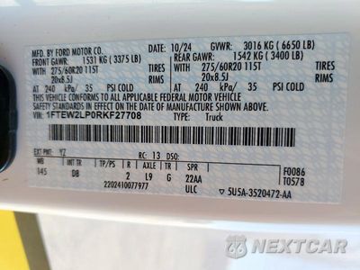 Zdjęcie 13 z 13 samochodu: 2024 FORD F150 STX VIN:1FTEW2LP0RKF27708 - miniatura