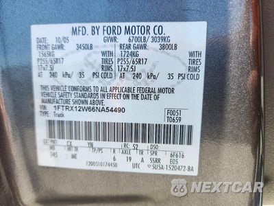 Zdjęcie 12 z 12 samochodu: 2006 FORD F150 VIN:1FTRX12W66NA54490 - miniatura