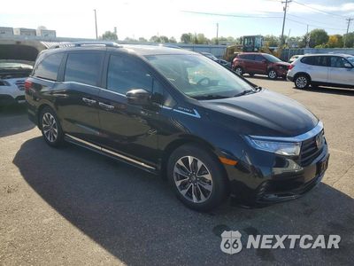 Czwarte zdjęcie samochodu z boku: 2021 HONDA ODYSSEY EXL VIN:5FNRL6H73MB010600 - miniatura