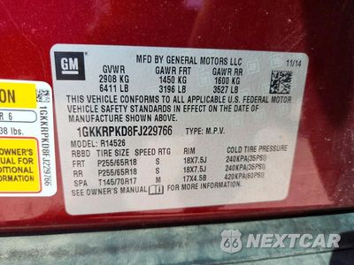 Zdjęcie 14 z 14 samochodu: 2015 GMC ACADIA SLE VIN:1GKKRPKD8FJ229766 - miniatura