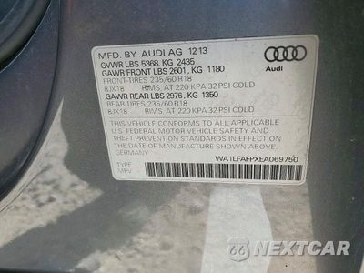 Zdjęcie 13 z 13 samochodu: 2014 AUDI Q5 PREMIUM PLUS VIN:WA1LFAFPXEA069750 - miniatura