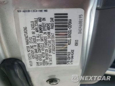 Zdjęcie 12 z 12 samochodu: 2001 TOYOTA CAMRY CE VIN:4T1BG22K51U870847 - miniatura