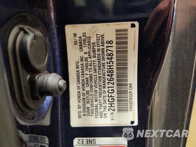 Zdjęcie 13 z 13 samochodu: 2008 HONDA CIVIC LX VIN:2HGFG12648H548718 - miniatura
