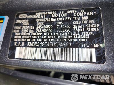 Zdjęcie 13 z 13 samochodu: 2023 HYUNDAI PALISADE XRT VIN:KM8R34GE4PU584263 - miniatura