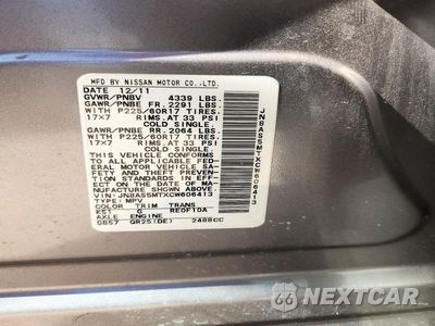 Zdjęcie 13 z 13 samochodu: 2012 NISSAN ROGUE S VIN:JN8AS5MTXCW606413 - miniatura