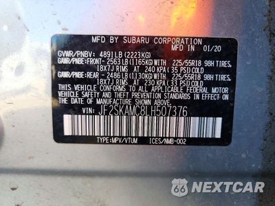 Zdjęcie 14 z 14 samochodu: 2020 SUBARU FORESTER SPORT VIN:JF2SKAMC8LH507376 - miniatura