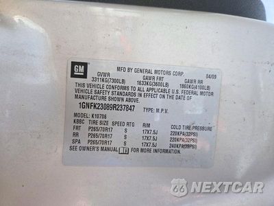Zdjęcie 13 z 13 samochodu: 2009 CHEVROLET TAHOE K1500 LT VIN:1GNFK23089R237847 - miniatura