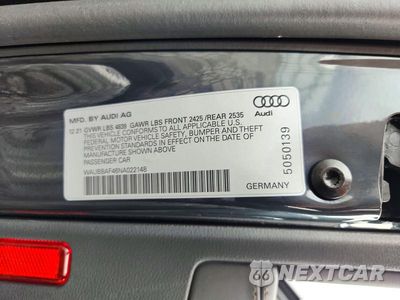 Zdjęcie 12 z 12 samochodu: 2022 AUDI A4 PREMIUM 40 VIN:WAUBBAF46NA022148 - miniatura