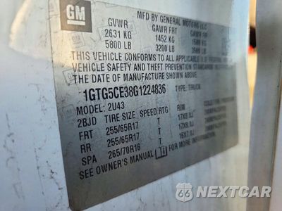 Zdjęcie 13 z 13 samochodu: 2016 GMC CANYON SLE VIN:1GTG5CE38G1224836 - miniatura