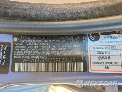 Zdjęcie 12 z 12 samochodu: 2005 BMW 325 XI VIN:WBAEU33435PR20629 - miniatura
