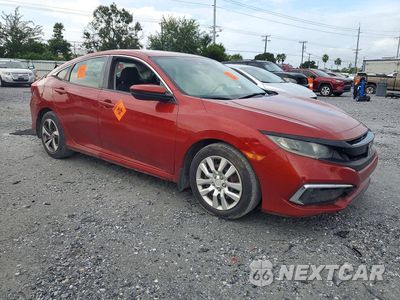Czwarte zdjęcie samochodu z boku: 2019 HONDA CIVIC LX VIN:19XFC2F60KE005749 - miniatura