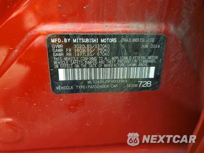 Zdjęcie 12 z 12 samochodu: 2015 MITSUBISHI MIRAGE DE VIN:ML32A3HJ0FH003949 - miniatura