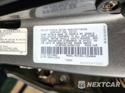 Zdjęcie 12 z 12 samochodu: 2003 TOYOTA CAMRY LE V6 VIN:4T1BF30K13U561729 - miniatura