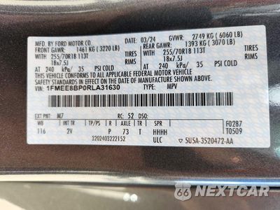 Zdjęcie 13 z 13 samochodu: 2024 FORD BRONCO OUTER BANKS VIN:1FMEE8BP0RLA31630 - miniatura