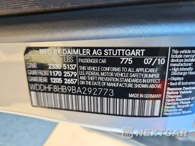 Zdjęcie 13 z 13 samochodu: 2011 MERCEDES-BENZ E 350 4MATIC VIN:WDDHF8HB9BA292773 - miniatura