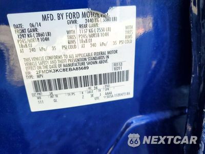 Zdjęcie 12 z 12 samochodu: 2014 FORD EDGE LIMITED VIN:2FMDK3KC8EBA85689 - miniatura