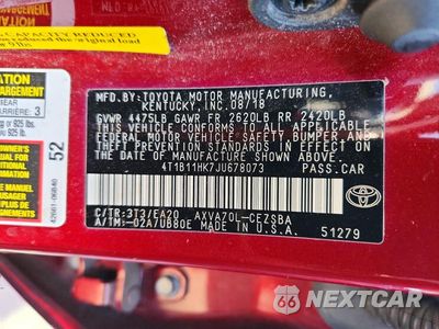 Zdjęcie 12 z 12 samochodu: 2018 TOYOTA CAMRY SE VIN:4T1B11HK7JU678073 - miniatura